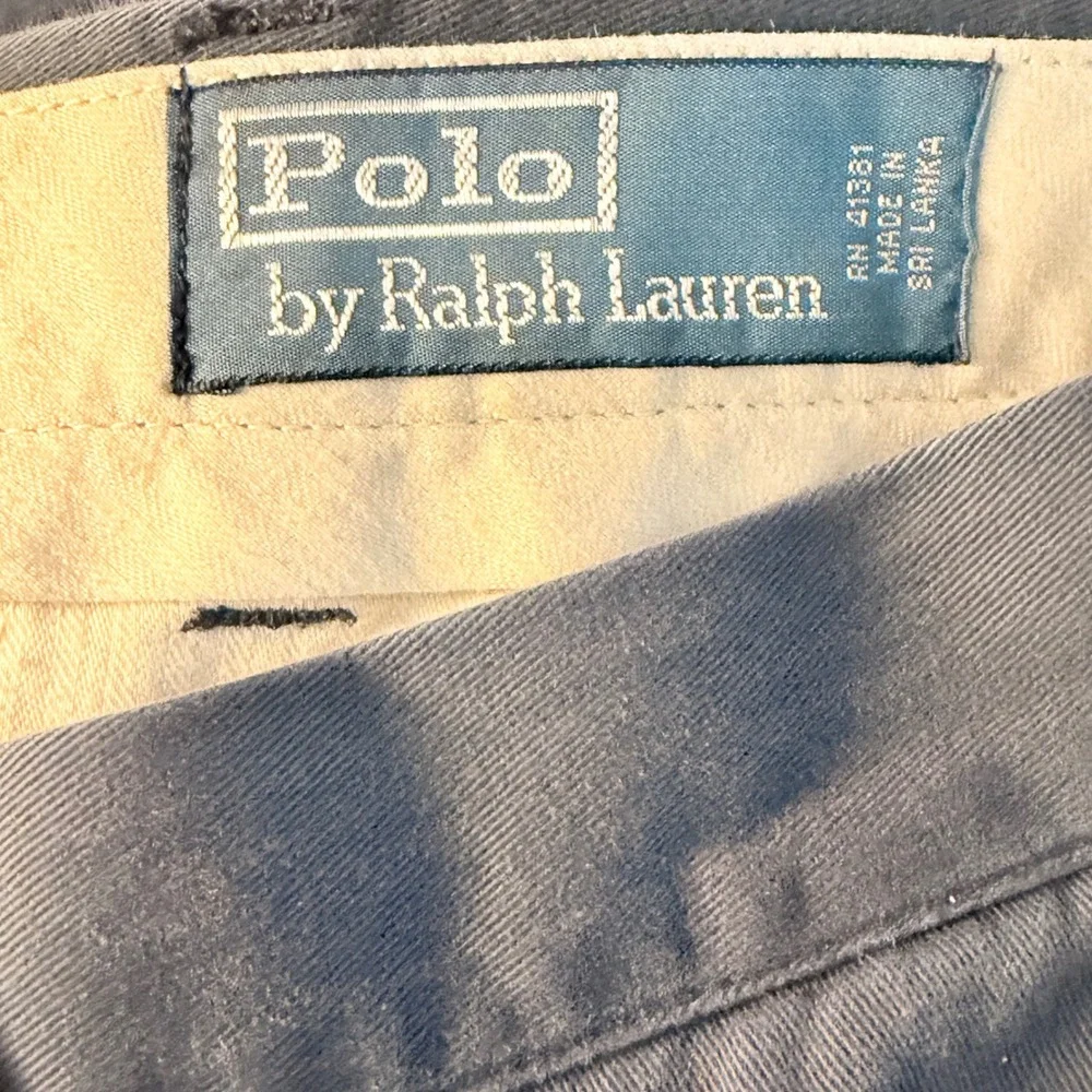 Vintage Polo Ralph Lauren Chino Pants Men 34x34 Blue Classic Fit Twill Prep Pony